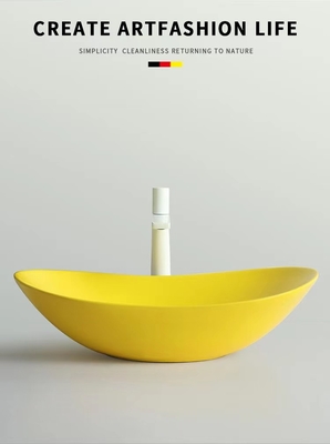 Lo stile moderno sopra il contro giro del bacino modella Matte Yellow Color