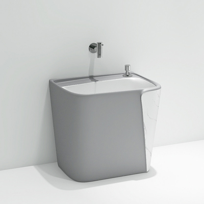 Bacini profondi di altezza della singola del foro di zazzera toilette variopinta ceramica del lavandino