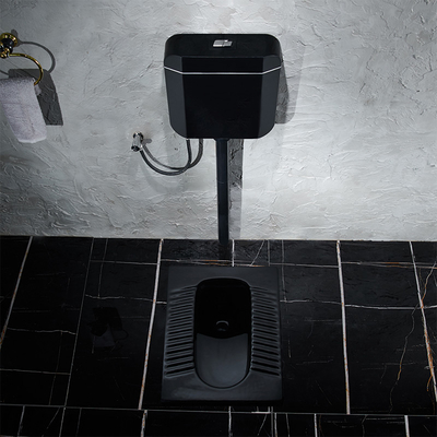 Finitura di superficie del raso di Matt Black Ceramic Squatting Pan del bagno