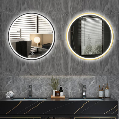La forma rotonda ha illuminato gli specchi del bagno del LED disperde la nebbia di con un bottone