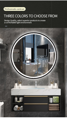 La forma rotonda ha illuminato gli specchi del bagno del LED disperde la nebbia di con un bottone