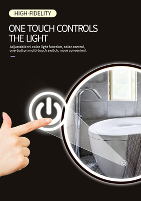 Il bagno astuto del giro LED rispecchia la vanità dell'hotel con luce a comando a tocco
